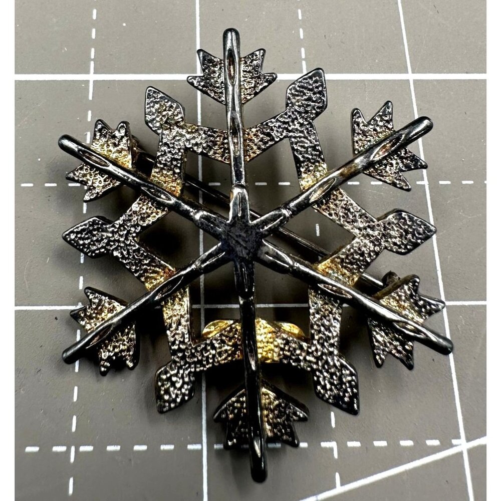 Vintage Eisenberg Ice Snowflake Silver Tone Brooch